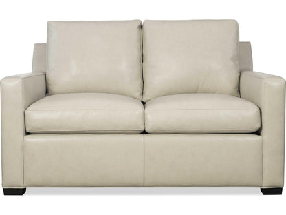 Hancock and Moore Lawson Fergus Bisque Leather Loveseat