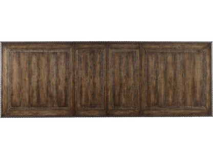 Rhapsody 88-128 Inch Rectangle Dining Table Walnut Colored Rustic Finish