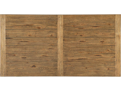 Big Sky Trestle Extendable Rectangle Dining Table Vintage Natural and Charred Timber