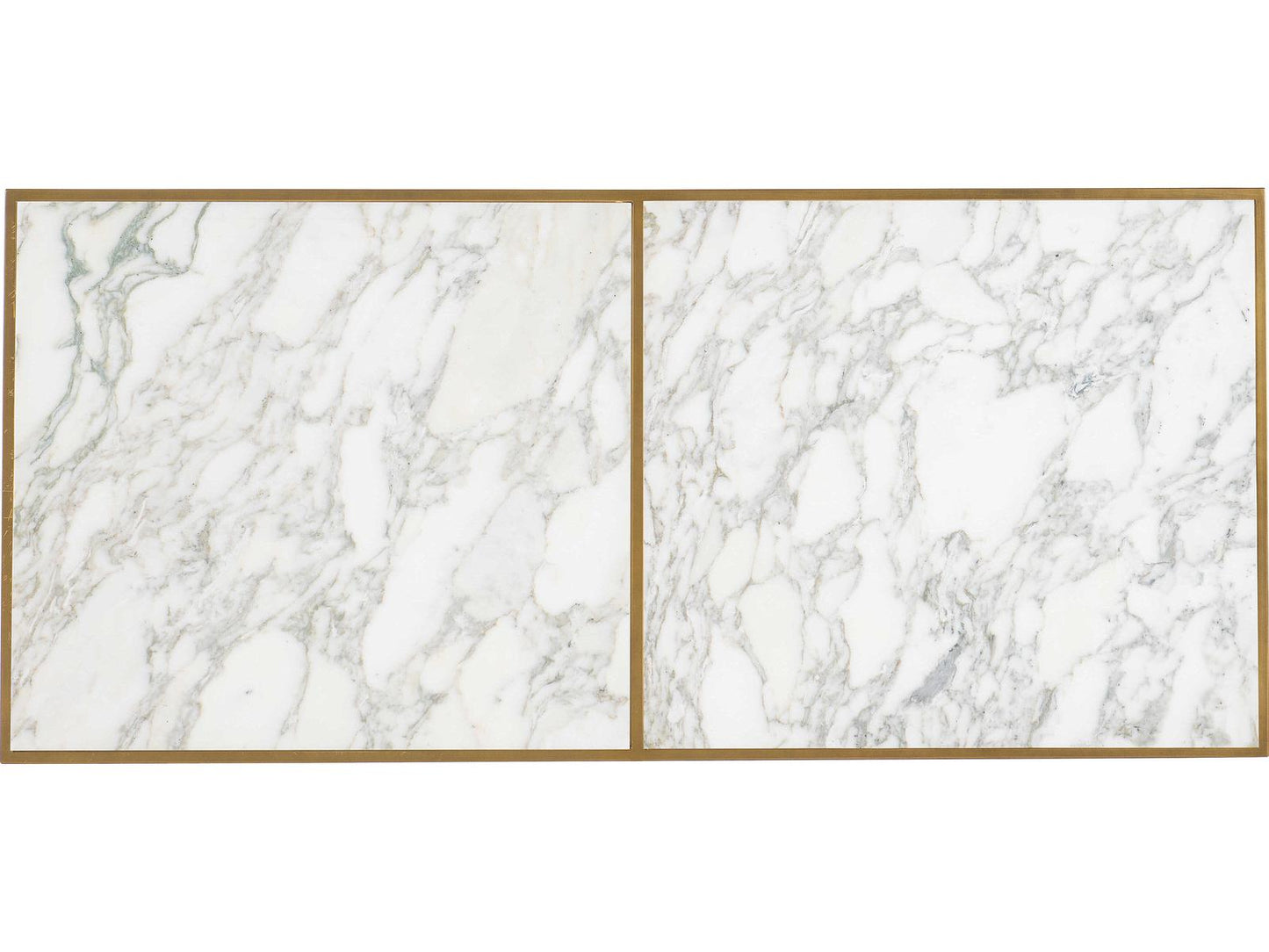 Cashel Rectangular Marble Coffee Table with Gold Stainless Steel Frame