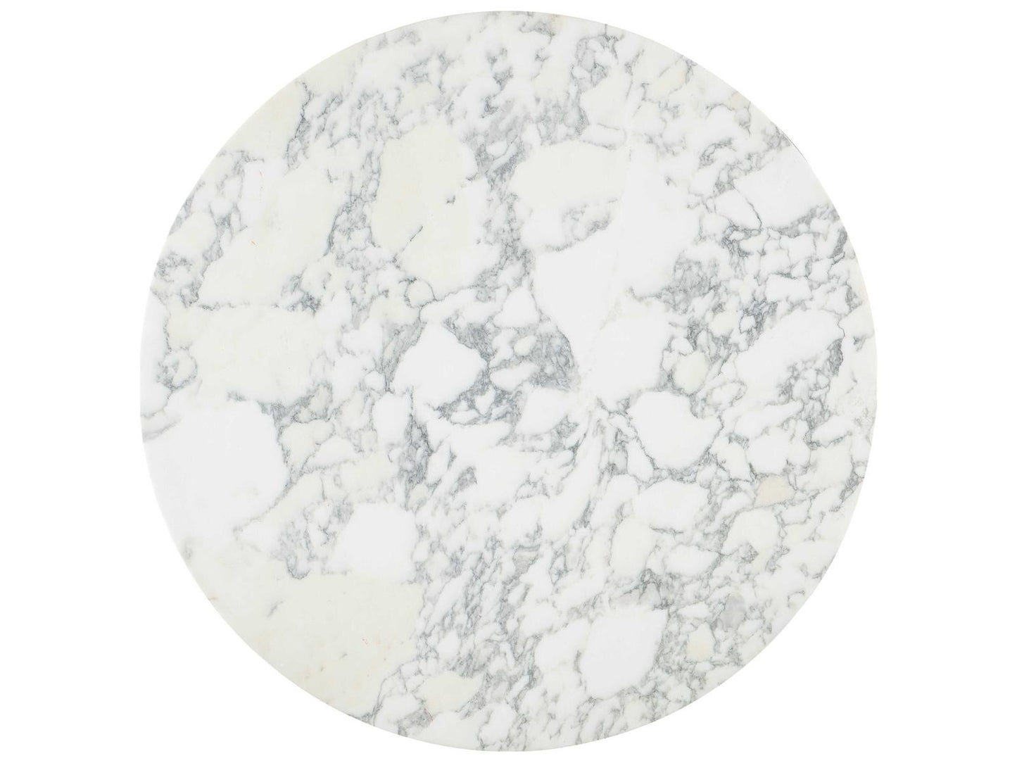 Jules Round Marble Coffee Table with Champagne Iron Base