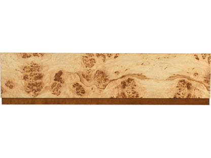 Auberon Rectangle Wood Coffee Table with Natural Burl Finish
