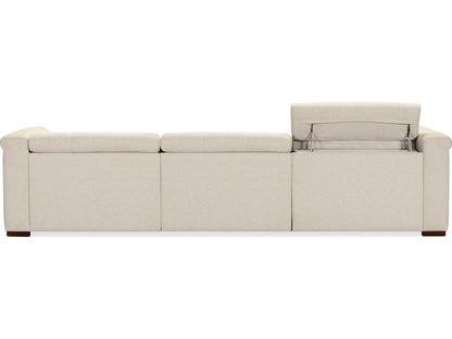 Savion Deux 3-Seat Power Reclining Fabric Sofa in Aries Beach Beige