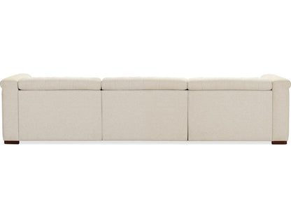 Savion Deux 3-Seat Power Reclining Fabric Sofa in Aries Beach Beige