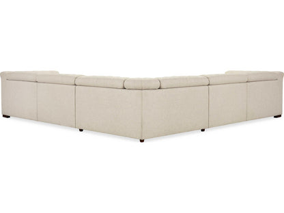 Savion Deux 5-Piece Power Reclining Sectional in Aries Beach Fabric