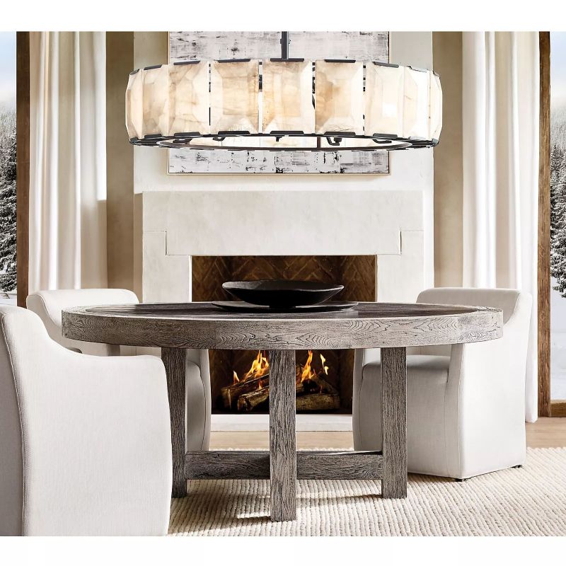 Harson Calcite Round Chandelier 19"