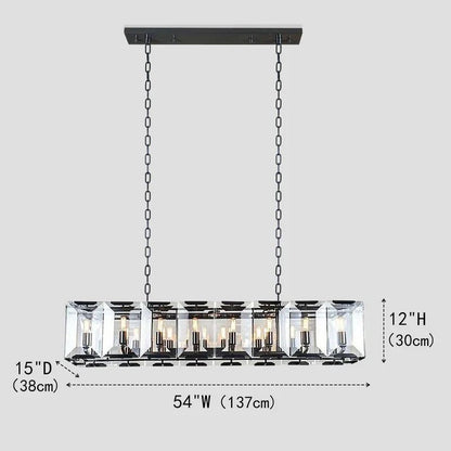Harlen Crystal Rectangular Chandelier