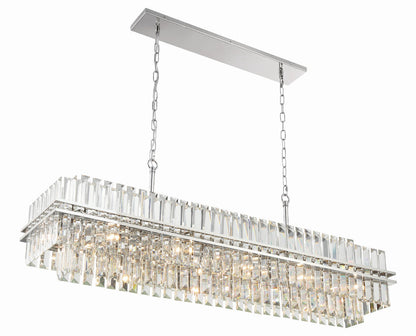 Hayer Rectangular Crystal 16 Light Chandelier