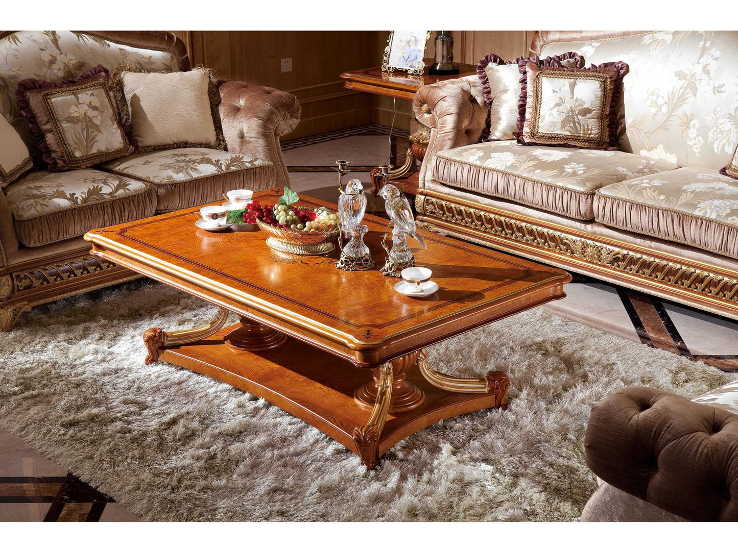 E-62 Rectangular Wood Coffee Table in Walnut