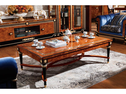 E-69 Rectangular Wood Coffee Table in Traditional Style