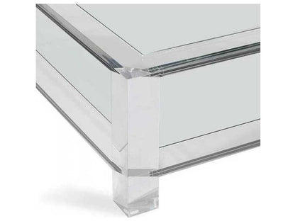 Surrey Square Coffee Table Clear Acrylic and Glass