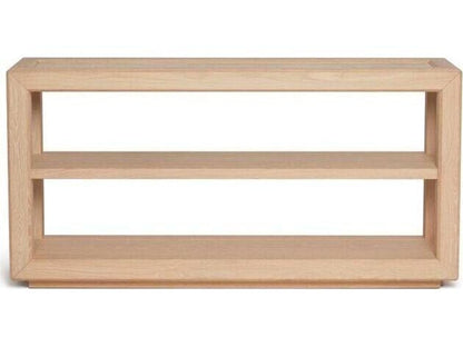 Walsh Rectangular Marble Console Table with Saddle Oak and Honey Top
