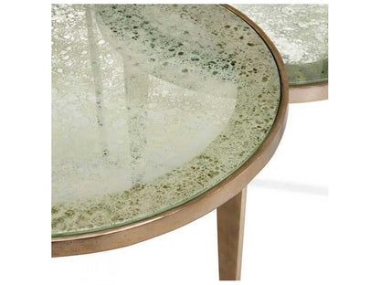 Jan Round Reactive Glass 3-Piece Nesting Coffee Table Set