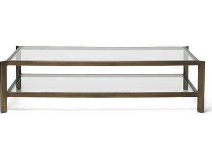 Linley Rectangular Deep Bronze Clear Glass Coffee Table