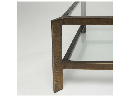 Linley Rectangular Deep Bronze Clear Glass Coffee Table