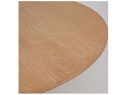Graves 60-Inch Round Wood Dining Table in Saddle Finish