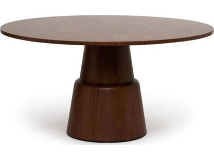Graves Round 60-Inch Wood Dining Table in Classic Walnut