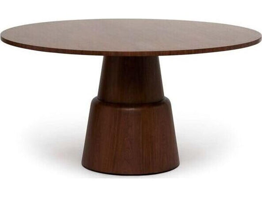 Graves Round 60-Inch Wood Dining Table in Classic Walnut