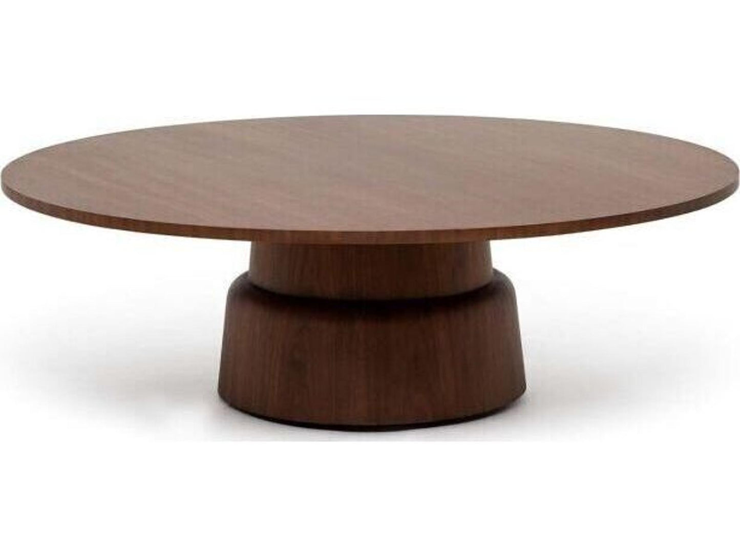 Graves Round Wood Classic Walnut Coffee Table