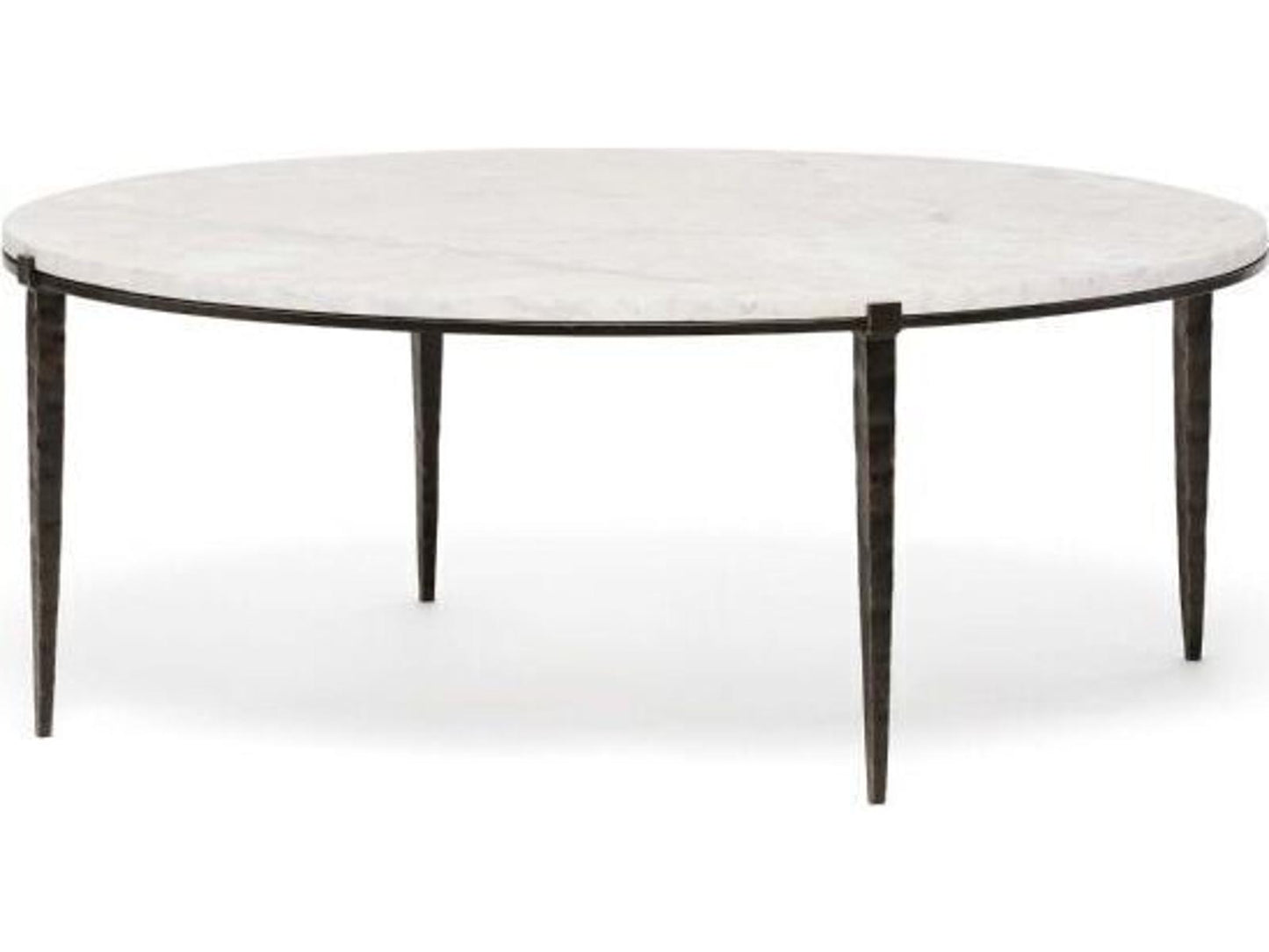 Como Round Marble Gilded Bronze Salt Coffee Table