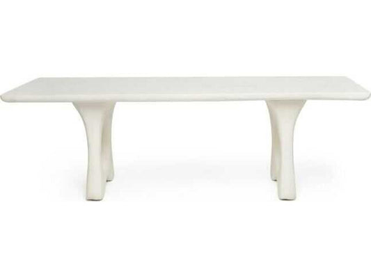 Josephine Rectangular Faux Marble Dining Table in Birch