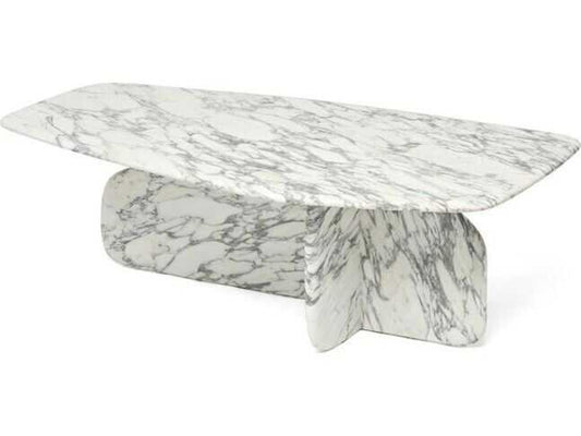 Celine Free Form Coffee Table with Arabescato Marble
