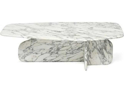 Celine Free Form Coffee Table with Arabescato Marble