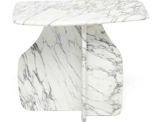 Celine Free Form Marble End Table Arabescato