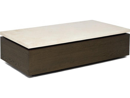 Branford Rectangular Marble Mocha Honey Coffee Table
