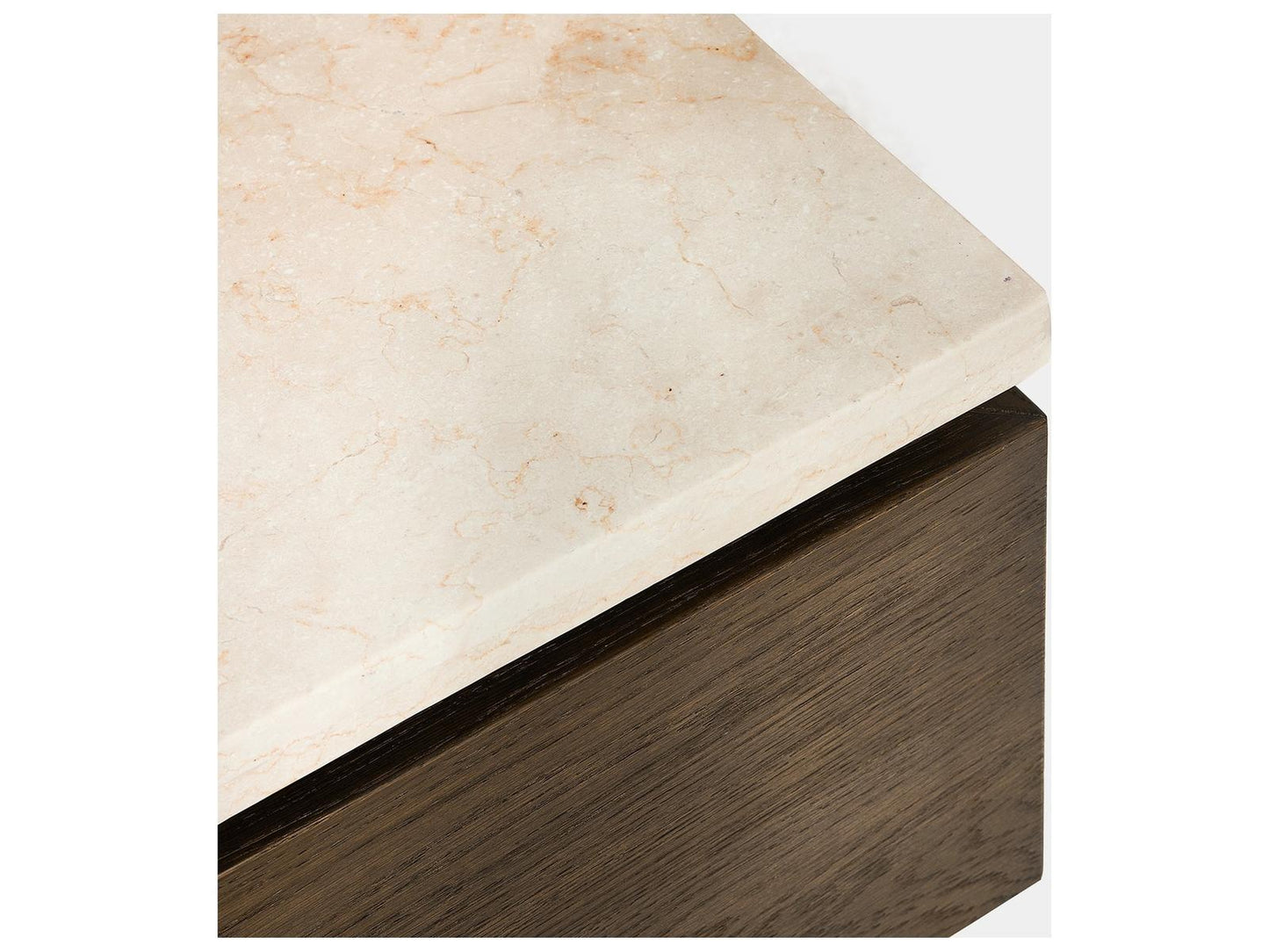 Branford Rectangular Marble Mocha Honey Coffee Table