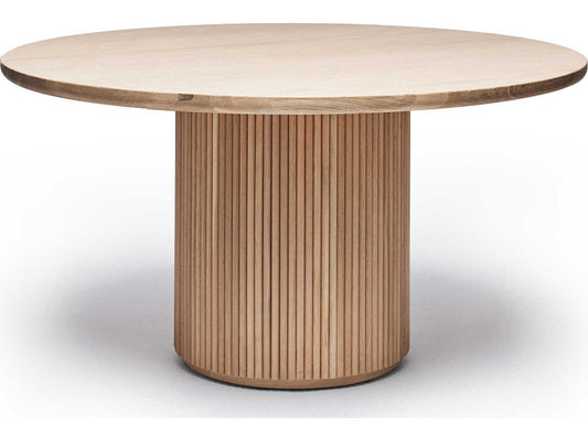 Laurel 60-Inch Round Dining Table in Saddle Oak