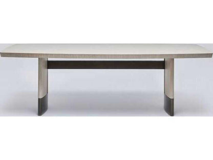 Boynton Rectangular 96-120 Inch Extension Dining Table in Cliffside Oak and Bronze