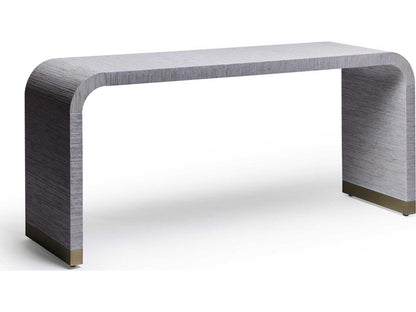 Sutherland Rectangular Console Table Mist Sisal Champagne Silver