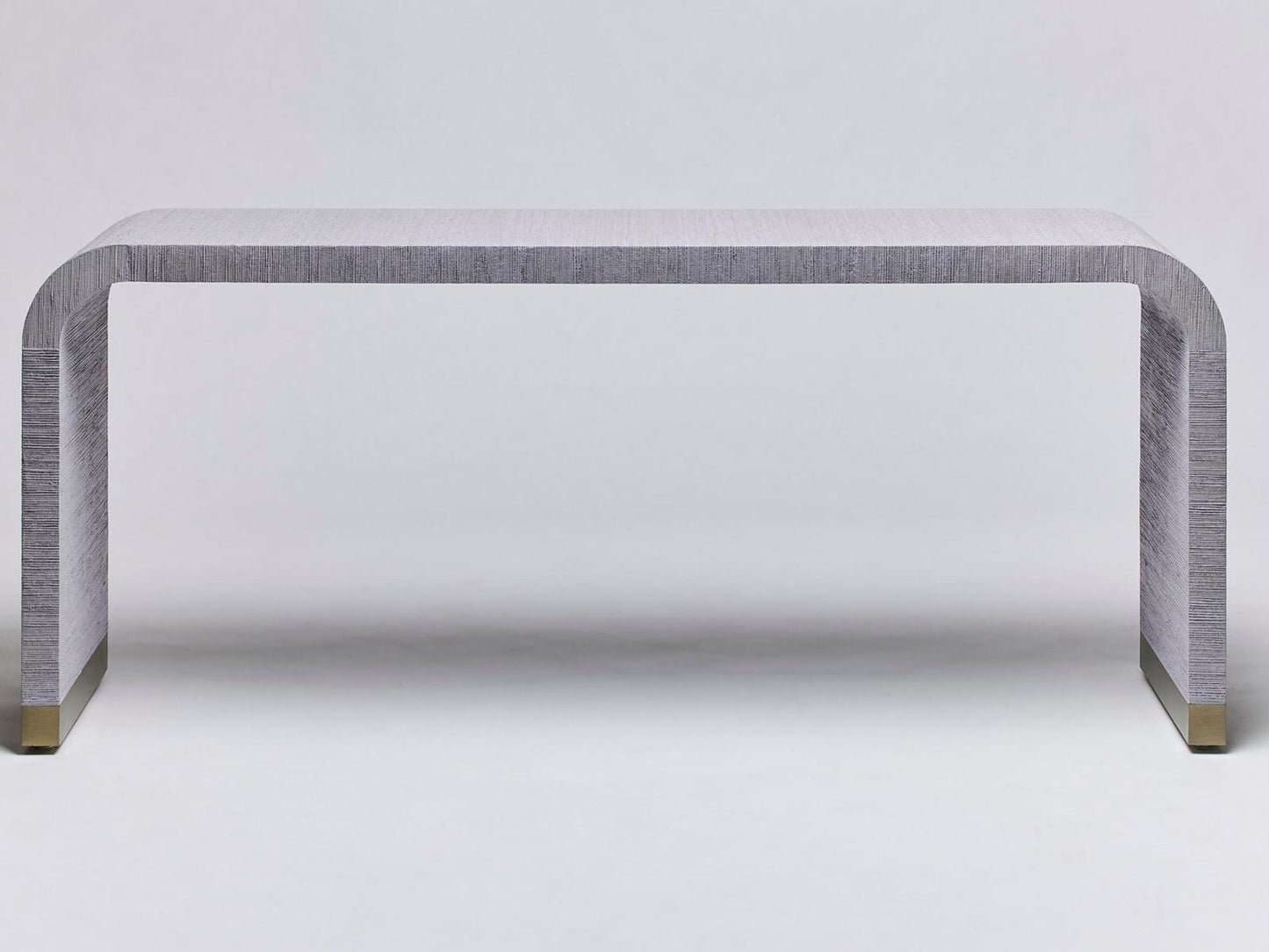 Sutherland Rectangular Console Table Mist Sisal Champagne Silver
