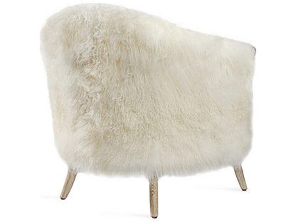 Ilaria Fur Brown Accent Chair
