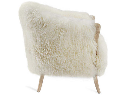 Ilaria Fur Brown Accent Chair