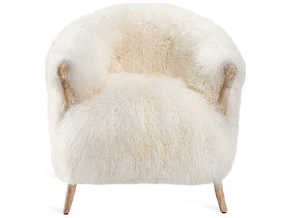 Ilaria Fur Brown Accent Chair