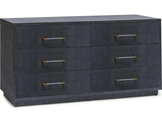 Taylor 6-Drawer Blue Sisal Double Dresser