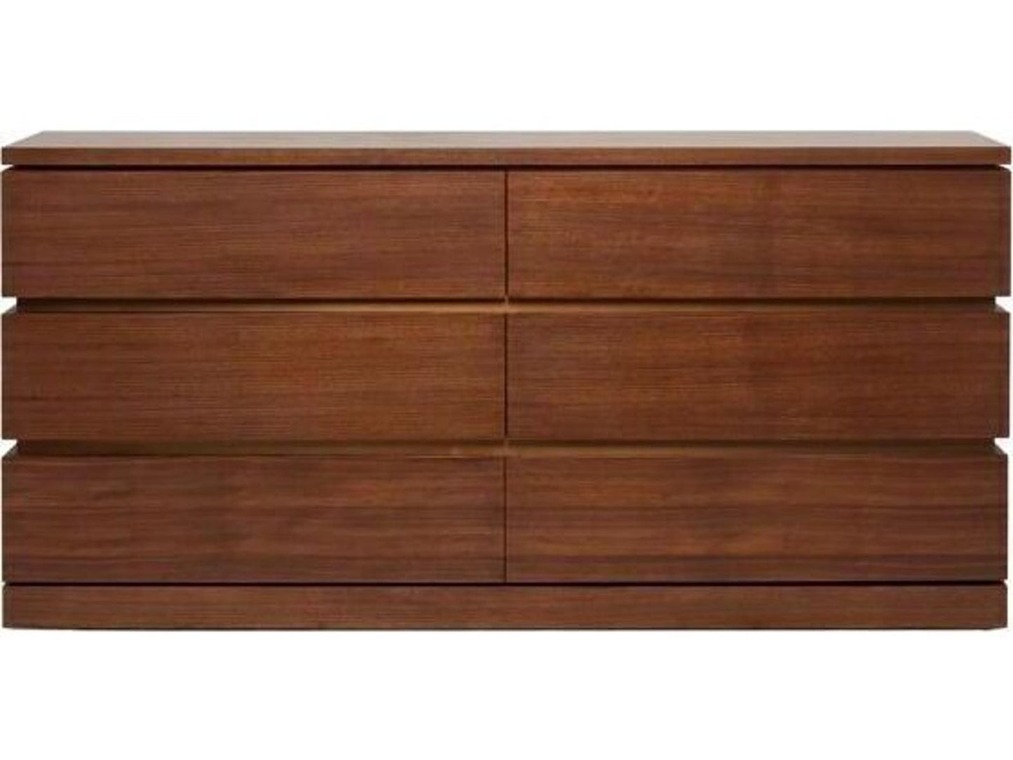 Bolton 6-Drawer Double Dresser in Classic Walnut with Brass Accents