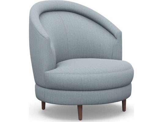 Capri Upholstered Swivel Accent Chair in Gray