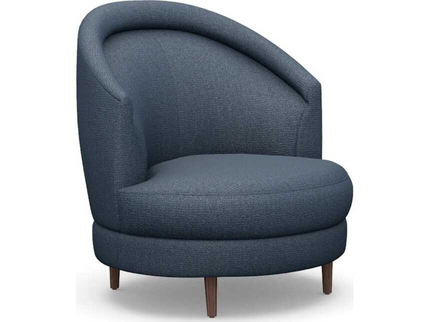 Capri Grand Swivel Accent Chair in Azure Blue Douglas Loop