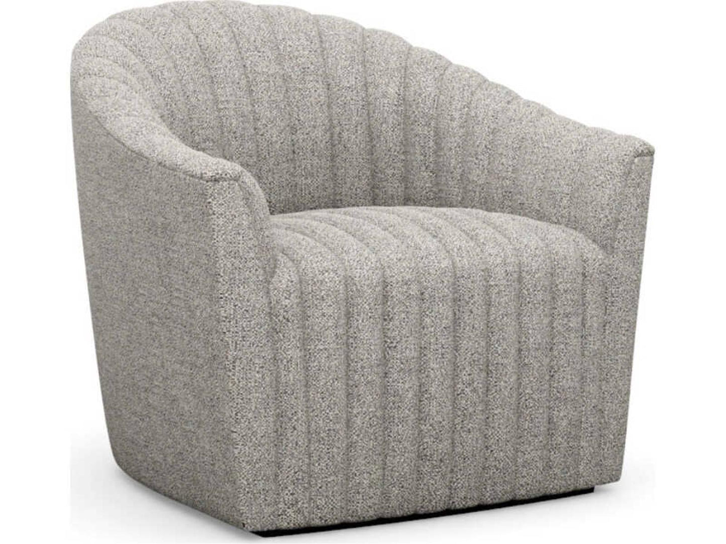 Channel Swivel Accent Chair in Rock Loma Weave Gray