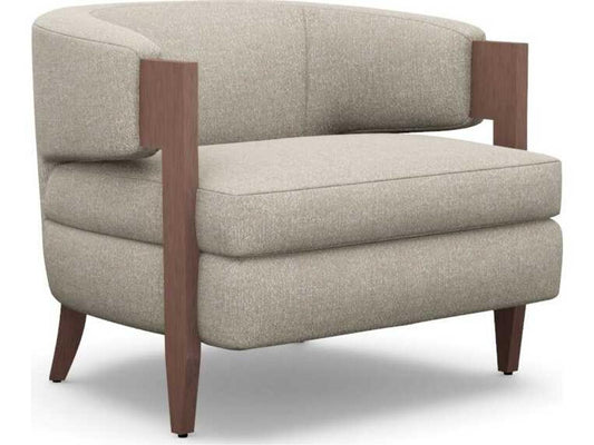 Kelsey Grand Upholstered Accent Chair in Wheat