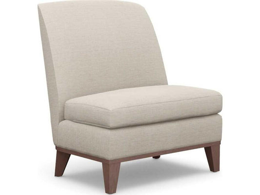 Belinda Accent Chair in Beige Faux Linen
