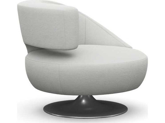 Isabella Swivel Accent Chair in White