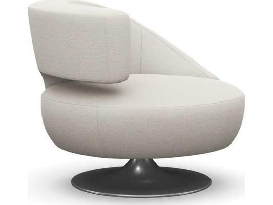 Isabella Swivel Barrel Accent Chair in Cream