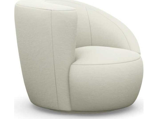 Carlisle Swivel White Accent Chair
