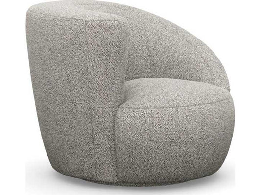 Carlisle Swivel Accent Chair in Gray Loma Weave Fabric