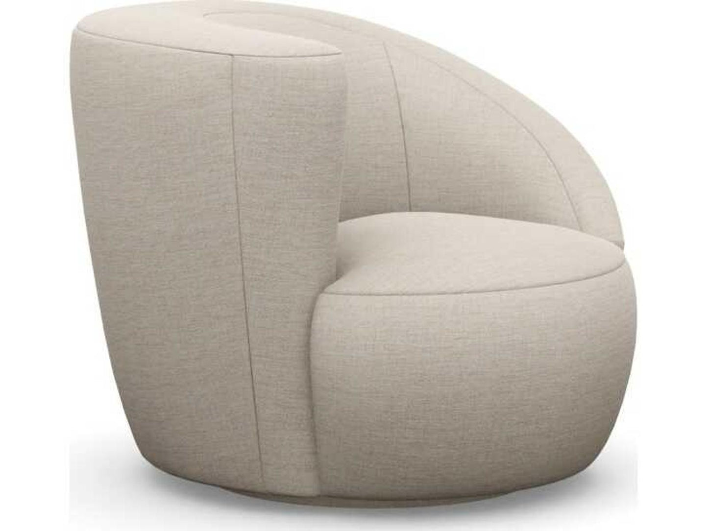 Carlisle Swivel Accent Chair in Beige Canyon Weave