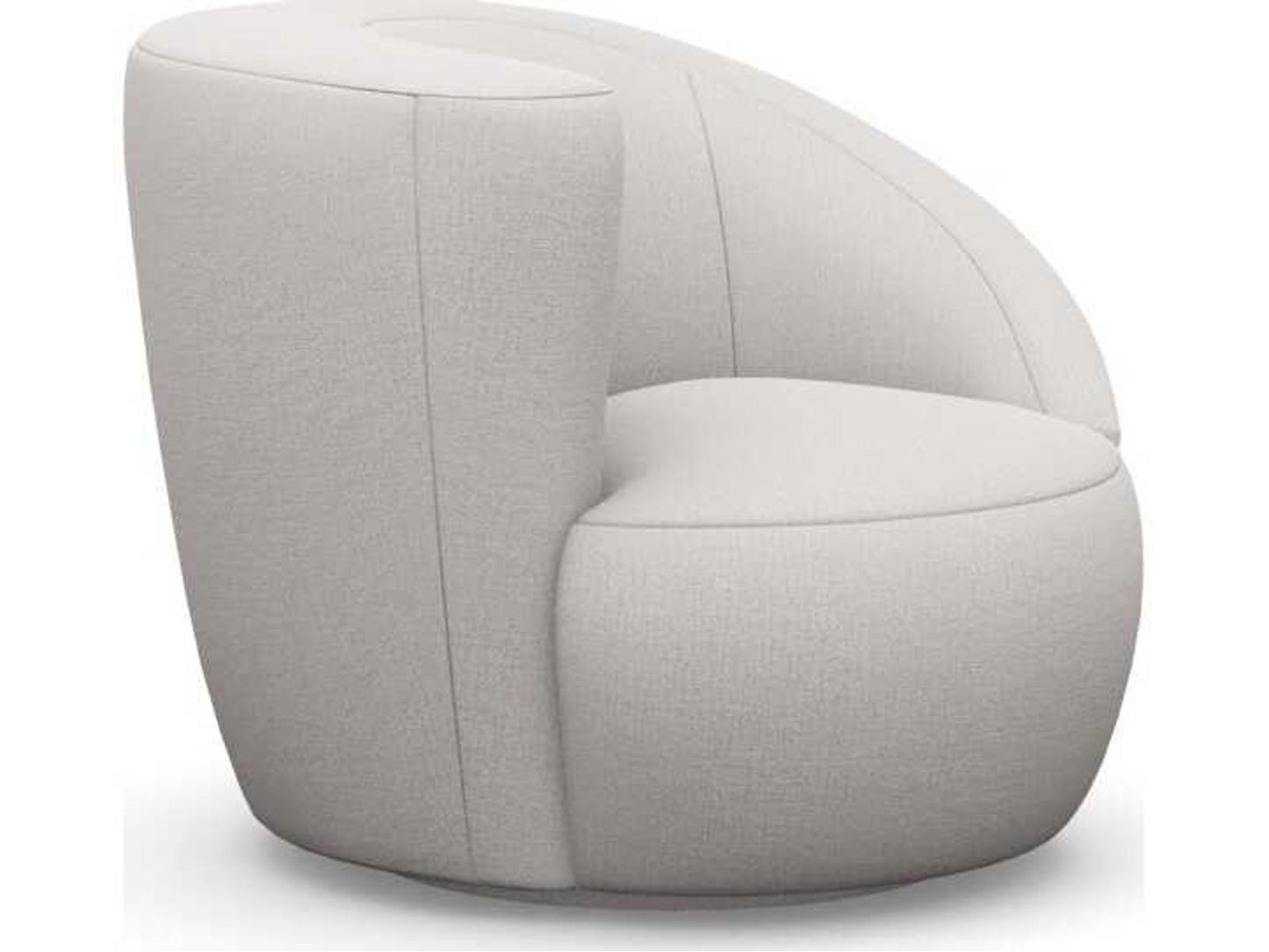Carlisle Swivel Accent Chair in Beige Luxe Chenille